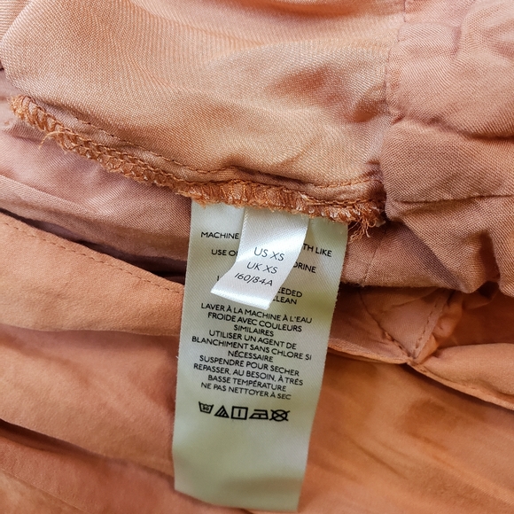 XS Free People Piper Backless Crop, Long Sleeve in Mango/ Dusty Orange - Picture 12 of 16